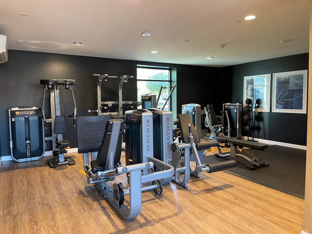 Strength training machines in the Calabasas gym
